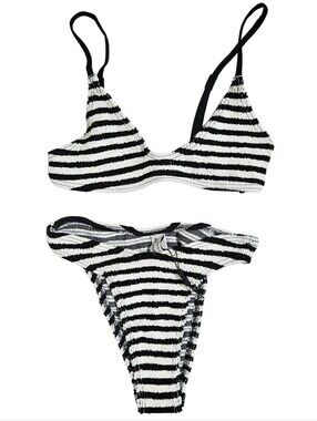 BOND-EYE Bikini Set Dot Stripe Edwards Crop/Christy Brief Pip Edwards One Size